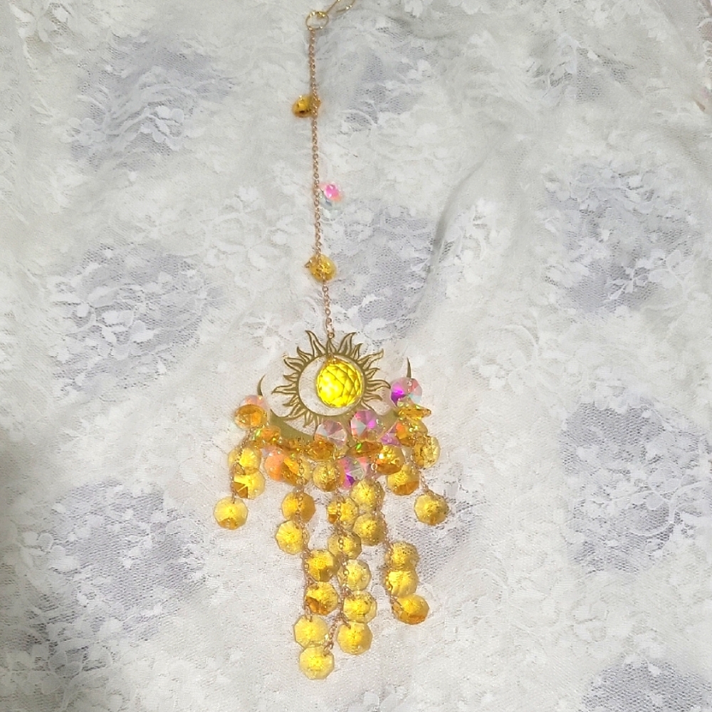 Sunburst Yellow and Gold Suncatcher